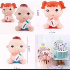 Tượng Em Bé - Búp Bê - PKD - Set 2 - Cặp Ngồi - Bú Bình