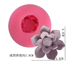 Khuôn Silicon - Hoa Sen Thái Nở - 4.3cm - 2T