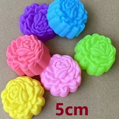 [10 cup] Khuôn Silicon - Cup Set 5cm - M03 - Hoa Hồng Kiểu