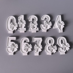 Khuôn Silicon - Số Nơ 0-9 - Số 1