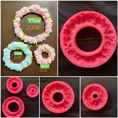 Khuôn Silicon - Vòng Tròn Hoa Hồng - Combo 3 Size