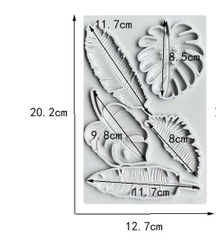 Khuôn Silicon - Lá Sake - Rừng - SLA - 8-12cm - Vĩ 5c Dương Sỉ