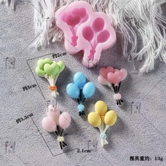 Khuôn Silicon - Bong Bóng Chùm 2c 3.3cm