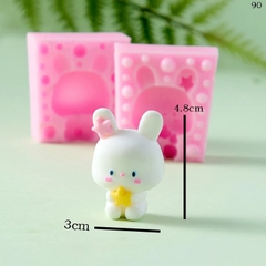 Khuôn Silicon - Động Vật - Con Thỏ Sao 2 Mảnh 4.8cm