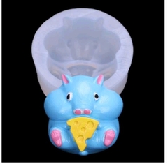 Khuôn Silicon - Động Vật - Chuột Hamster Ăn Phô Mai