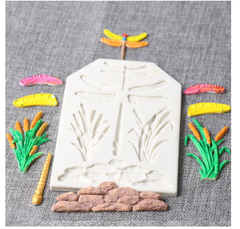 Khuôn Silicon - Côn Trùng - Chuồn Chuồn Cỏ Lá Đá