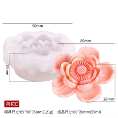 Khuôn Silicon - Hoa Sen Thái Nở - Hoa Sen Mã D 8cm