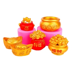 Khuôn Silicon - Hủ Vàng - Tròn 8.5cm