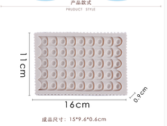 Khuôn Silicon - Viền Mảng 2D - Vảy Chấm 16x11cm