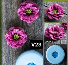 Khuôn Silicon - Hoa Cúc Xoay V23 - 5cm