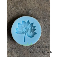 Khuôn Silicon - Mặt Ép Hoa Sen - 6.3cm Sen Cành
