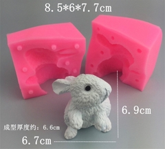 Khuôn Silicon - Động Vật - Con Thỏ Nghiêng Trái