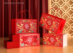 Hộp Giấy - Bánh Trung Thu Quai Xách - 4 Bánh - 4B01
