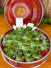 Hộp Giấy - Bánh Phu Thê - Long Phụng Hoà Minh  5x5cm Cao 4cm