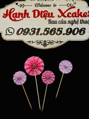Set Cắm Quạt Phụ Kiện Trang Trí Bánh
