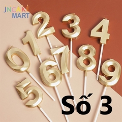 Nến Số - Đèn Cầy Mẫu Đẹp 4.8cm - Số 3