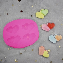 Khuôn Silicon - Trái Tim Kiểu - 4c Đôi Lồng 2c