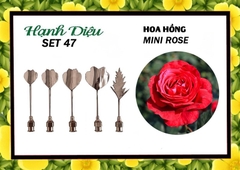 Kim 3D Inox - Bộ 5 - Mẫu 47 Hoa Hồng