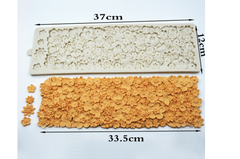 Khuôn Silicon - Viền Mảng Họa Tiết - Hoa Mai 33.5x11cm