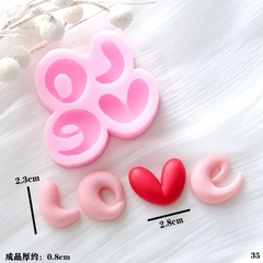 Khuôn Silicon - Chữ Love  2.8cm
