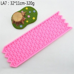 Khuôn Silicon - Viền Mảng 2D - Ô Nhọn LA07 - 32x11cm