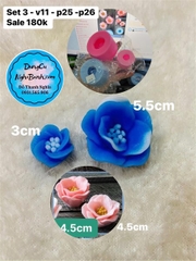 Combo 3 Khuôn Silicon Hoa Cúc Set 3 V11 P25 P26 Sale 180K