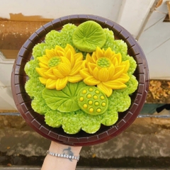 Khuôn Ấn Xôi - Hoa Mai - Chia 8c Ngăn - Tam Giác