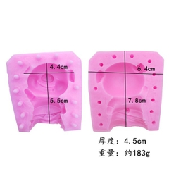 Khuôn Silicon - Động Vật - Heo Cười Nước Bọt 2 Mảnh 5.5x4.4cm