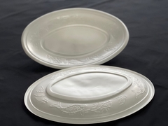 Dĩa Nhựa Oval THH - Sấp 50 Dĩa - 31x22cm Cá