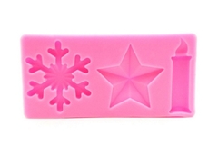 Khuôn Silicon - Noel - Cánh Tuyết Noel - Sao Đèn Cầy 3c