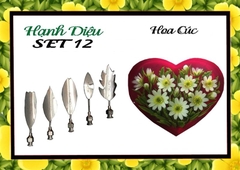 Kim 3D Inox - Bộ 5 - Mẫu 12 Hoa Cúc