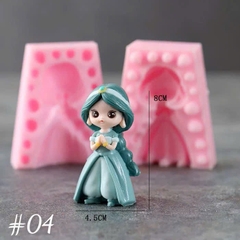 Khuôn Silicon - Em Bé - Công Chúa #4 2 Mảnh 8cm