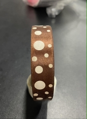 Ruy Băng Trang Trí - Chấm Bi 2cm - Nâu To