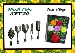 Kim 3D Inox - Bộ 5 - Mẫu 20 Hoa Hồng