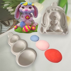 Khuôn Silicon - Động Vật - Con Thỏ - Trứng Thỏ 3c