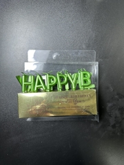 Nến Nhũ Happy Birthday - XANH LÁ CÂY