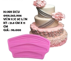 Khuôn Silicon - Viền Họa Tiết - Nhúm Áo 21.8x11cm