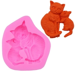 Khuôn Silicon - Động Vật - Mèo Mẹ - Con