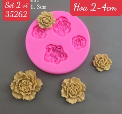 Khuôn Silicon - Hoa Mẫu Đơn - Vĩ Set 2
