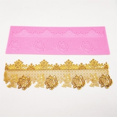 Khuôn Silicon - Viền Mảng Họa Tiết - Ren LS62 - 33x19cm