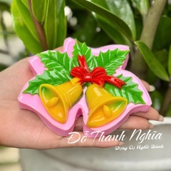 Khuôn Silicon - Chuông Noel Nơ 5 Lá