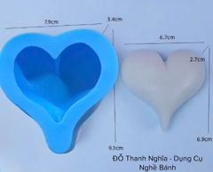 Khuôn Silicon - Trái Tim Trơn Set 2