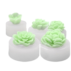 Khuôn Silicon - Hoa Mẫu Đơn Sen Đá Set 5