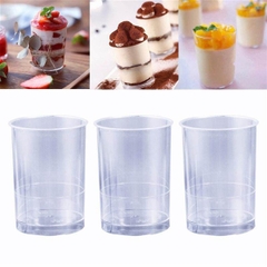 Ly Nhựa Mika - Mousse - Tiramisu - Tròn 4.8cm Cao 5.8cm