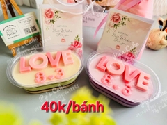 Khuôn Silicon - Chữ LOVE Kèm Tim Lá Hoa