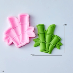 Khuôn Silicon - Lá Cành -Mầm Tre Trúc 7cm