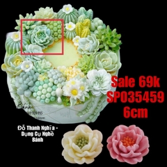 Khuôn Silicon - Hoa Mẫu Đơn - Nhuỵ 3 Tầng Mã Số 22 5.5cm