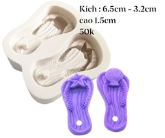 Khuôn Silicon - Em Bé Giày - Đôi Dép Xỏ 6.5cm
