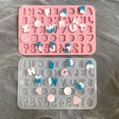 Khuôn Silicon - Chữ Số - 2cm - Viền Nút