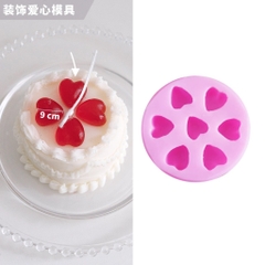 Khuôn Silicon - Trái Tim Trơn - 7c Tim 2cm